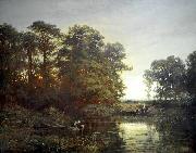 Charles Francois Daubigny, Landscape with a pond